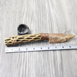 Cholla Cactus Wood Handle Stone Blade Ornamental Knife #0054    Mountain Man Knife