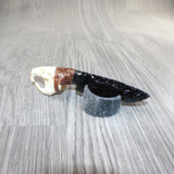 Muskrat Skull Handle Obsidian Blade Ornamental Knife #3962  Mountain Man Knife