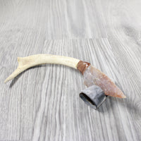 Reindeer Antler Handle Stone Blade Ornamental Knife #9154    Mountain Man Knife