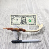 Reindeer Antler Handle Stone Blade Ornamental Knife #9154    Mountain Man Knife