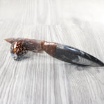 Orthoceras Fossil Handle Stone Blade Ornamental Knife #2254    Mountain Man Knife
