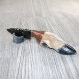 Deer Foot Handle Obsidian Blade Ornamental Knife #7262  Mountain Man Knife