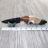 Deer Foot Handle Obsidian Blade Ornamental Knife #7262  Mountain Man Knife
