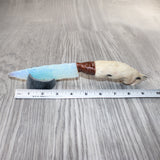 Coyote Foot Handle Opalite Blade Ornamental Knife #0262     Mountain Man Knife
