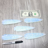 5 Opalite Ornamental Spearheads  #9362      Arrowhead