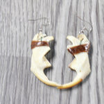 Muskrat Jaw Earrings  #6654  Mountain Man Earrings
