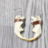 Muskrat Jaw Earrings  #6654  Mountain Man Earrings
