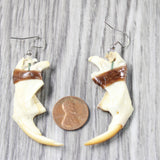 Muskrat Jaw Earrings  #6654  Mountain Man Earrings