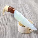 Beaver Jaw Handle Opalite Blade Ornamental Knife #1654    Mountain Man Knife