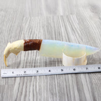 Beaver Jaw Handle Opalite Blade Ornamental Knife #1654    Mountain Man Knife