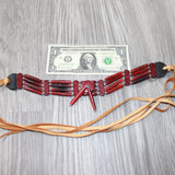 1 Bone Hairpipe Bead Choker  #3462        Mountain Man Jewelry