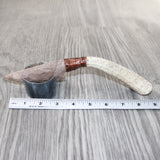 Elk Antler Handle Stone Blade Ornamental Knife #2462    Mountain Man Knife