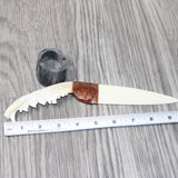 Coyote Jaw Handle Bone Blade Ornamental Knife #1462    Mountain Man Knife
