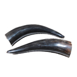 2 Small Polished Cow Horns #0462    Natural colored