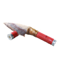 Shotgun Shell Handle Stone Blade Ornamental Knife #73954    Mountain Man Knife