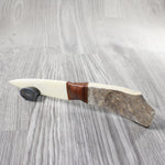 Moose Antler Handle Bone Blade Ornamental Knife #1854    Mountain Man Knife