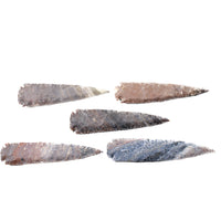 5 Stone Ornamental Spearheads  #8854     Arrowhead