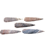 5 Stone Ornamental Spearheads  #8854     Arrowhead