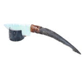 Imapla Horn Handle Opalite Blade Ornamental Knife #2662     Mountain Man Knife