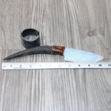 Imapla Horn Handle Opalite Blade Ornamental Knife #2662     Mountain Man Knife