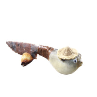 Parrot Puffer Fish Handle Stone Blade Ornamental Knife #2854    Mountain Man Knife
