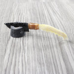 Fox Jaw Handle Obsidian Blade Ornamental Knife #1854  Mountain Man Knife