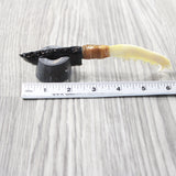 Fox Jaw Handle Obsidian Blade Ornamental Knife #1854  Mountain Man Knife