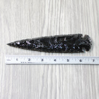 1 Obsidian Ornamental Spearhead  #1854     Arrowhead