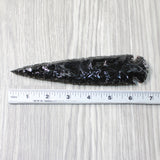 1 Obsidian Ornamental Spearhead  #1854     Arrowhead