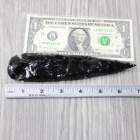 1 Obsidian Ornamental Spearhead  #1854     Arrowhead