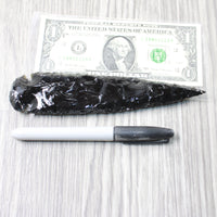1 Obsidian Ornamental Spearhead  #1854     Arrowhead