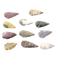 10 Large Stone Ornamental Arrowheads  #3954     Arrowhead