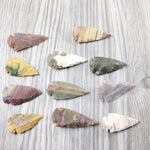 10 Large Stone Ornamental Arrowheads  #3954     Arrowhead