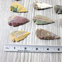 10 Large Stone Ornamental Arrowheads  #3954     Arrowhead