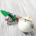 Parrot Puffer Fish Handle Glass Blade Ornamental Knife #24554    Mountain Man Knife