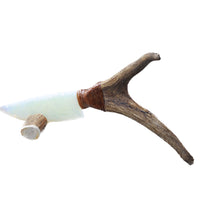 Deer Antler Handle Opalite Blade Ornamental Knife #8154    Mountain Man Knife