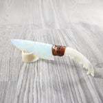 Fox Jaw Handle Opalite Blade Ornamental Knife #8154    Mountain Man Knife