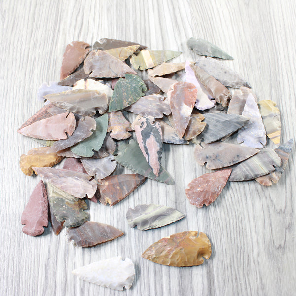 50 Large Stone Ornamental Arrowheads  #7154     Arrowhead