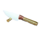 50 Cal Shell Casing Handle Opalite Blade Ornamental Knife #7563     Mountain Man Knife