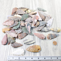 50 Large Stone Ornamental Arrowheads  #7154     Arrowhead