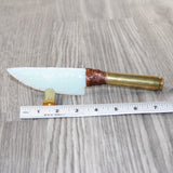 50 Cal Shell Casing Handle Opalite Blade Ornamental Knife #7563     Mountain Man Knife