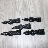 5 Obsidian Ornamental Tomahawk Heads #1732 Ax Axe Hatchet