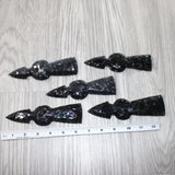 5 Obsidian Ornamental Tomahawk Heads #1732 Ax Axe Hatchet