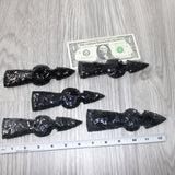 5 Obsidian Ornamental Tomahawk Heads #1732 Ax Axe Hatchet