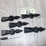 5 Obsidian Ornamental Tomahawk Heads #1732 Ax Axe Hatchet