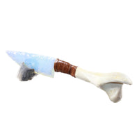 Deer Bone Handle Opalite Blade Ornamental Knife #4254    Mountain Man Knife