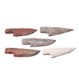 5 Stone Ornamental Knife Blades  #2663     Mountain Man Knife