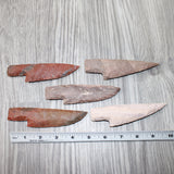 5 Stone Ornamental Knife Blades  #2663     Mountain Man Knife