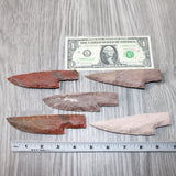 5 Stone Ornamental Knife Blades  #2663     Mountain Man Knife