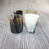 4 Small Horn Glasses #1663       Medieval Tankard Double Shot Glass